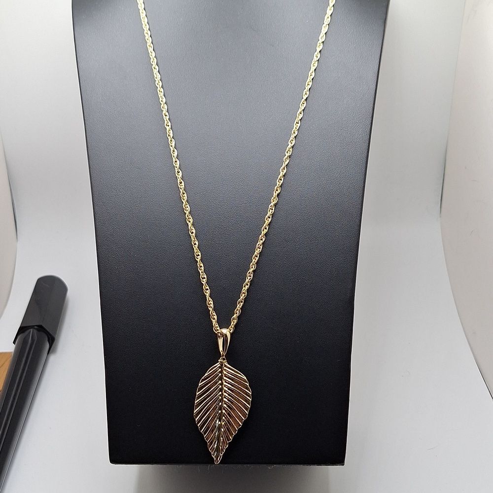 Aldo Gold Leaf Charm Necklace